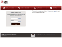 Tablet Screenshot of entmortgagelending.com